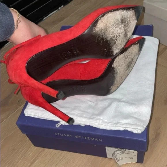 Stuart Weizman peakabow red pump size 37 - Picture 8 of 12